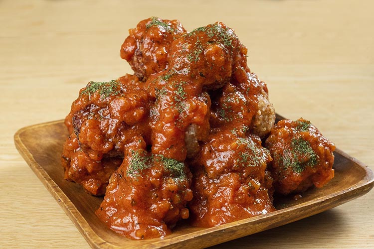 ニンニクの効いたトマトソース ガリトマ肉玉